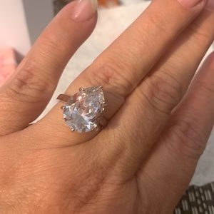 6 carat AAAAA cubic zirconia ring 925 silver